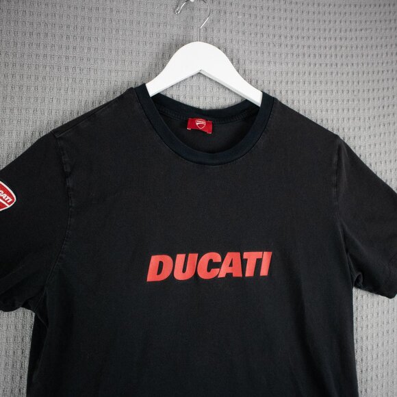 Ducati Logo Tee Mens Black Vintage Sportswear Car - Picture 4 of 8